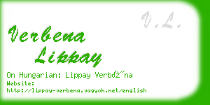 verbena lippay business card